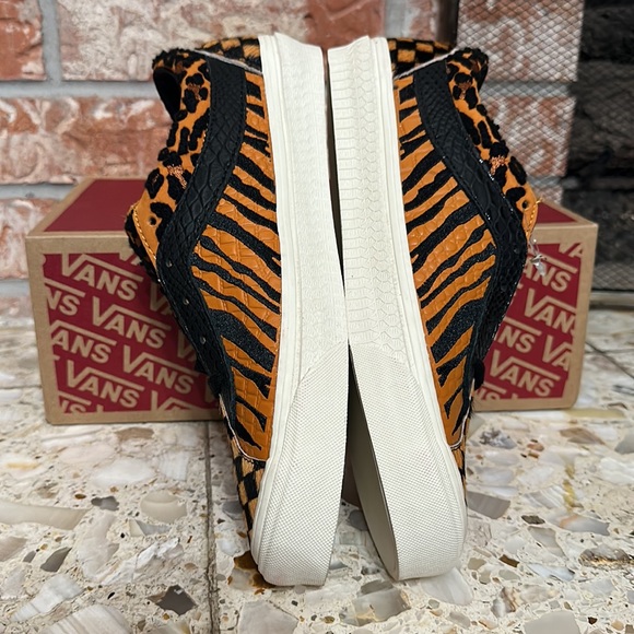 Vans Bold NI Sp 'Mixed Media' Animal Print Leather New vault premium - Picture 6 of 9
